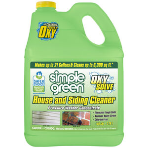 Simple Green Oxy Solve Concentrado para Hidrolavadora Casas y Siding 3.78L - Limpia con Peróxido
