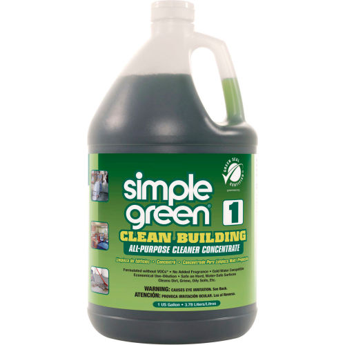 Simple Green Clean Building Limpiador Multiusos Concentrado, Galón, Paquete con 2 Botellas - 11001