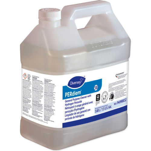 Limpiador General Concentrado Diversey™ PERdiem, Sin Fragancia, Botella 1.5 Galones, 2/Caja - WBB3178440