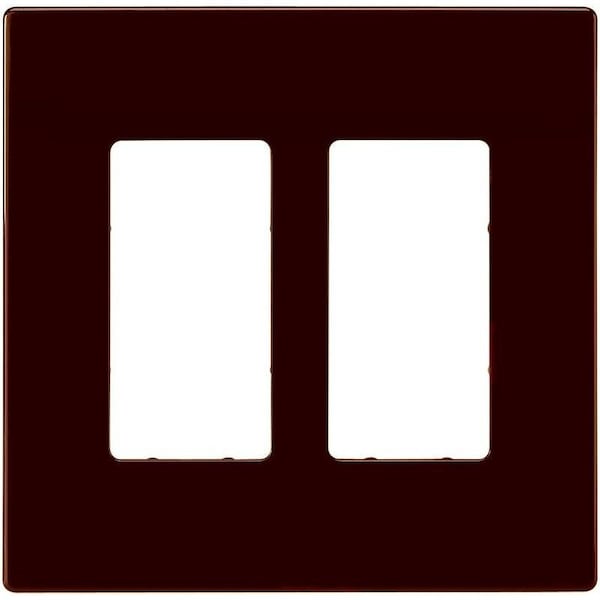 Eaton Wiring Devices PJ Wallplate, 4.87 in L, 4.94 in W, 2 -Gang, Polycarbonate, Oil-Rubbed Bronze - PJS262RB-SP-L