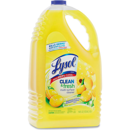 Lysol Clean and Fresh Limpiador Multisuperficies, Esencia de Limón y Girasol, Botella 144 oz (4.26L), 4 por Caja - WBB2684991