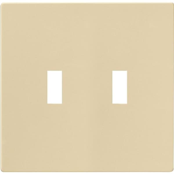 Eaton Wiring Devices Wallplate, 478 in L, 494 in W, 2 Gang, Polycarbonate, Ivory, HighGloss - PJS2V