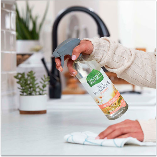 Limpiador Multiusos Seventh Generation Morning Meadow, Botella con Gatillo 680 ml, 8 Piezas por Caja - Libre de Fragancia