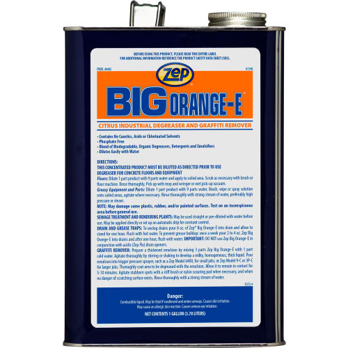 Limpiador y Desengrasante Orgánico Zep Big Orange-E, Galón, Paquete con 4 Botellas - WBB2684530
