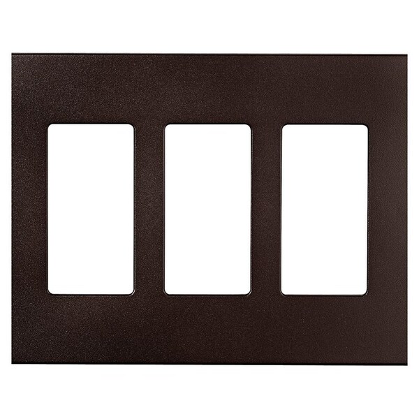 Eaton Wiring Devices PJS Wallplate, 4.87 in L, 6-3/4 in W, 3 -Gang, Polycarbonate, Oil-Rubbed Bronze - PJS263RB-SP-L