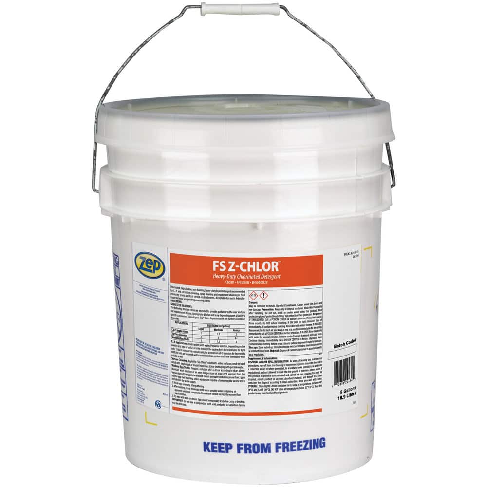 Detergente C.I.P. Clorinado ZEP Low Foam Heavy-Duty: Cubeta 5 galones, Modelo 14186480