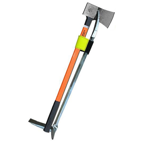 Leatherhead Tools Halligan with Handle, Orange, Rubber Grip - K-30-UFO-8