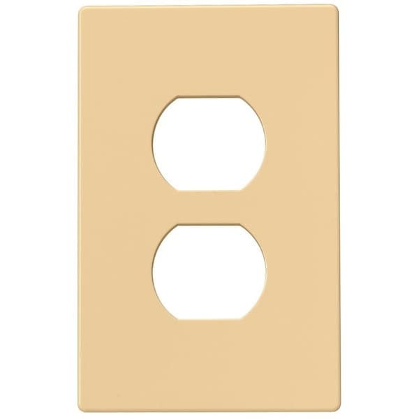 Eaton Wiring Devices Wallplate, 4-1/2 in L, 2-3/4 in W, 1 -Gang, Polycarbonate, Ivory, High-Gloss - PJS8V