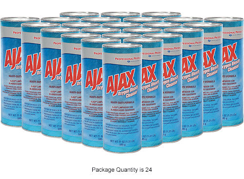 Ajax® Oxygen Blanqueador con Oxígeno en Polvo, Limpiador Multiusos, Bote 21 oz, Paquete con 24 Piezas - 14278 - WBB57027