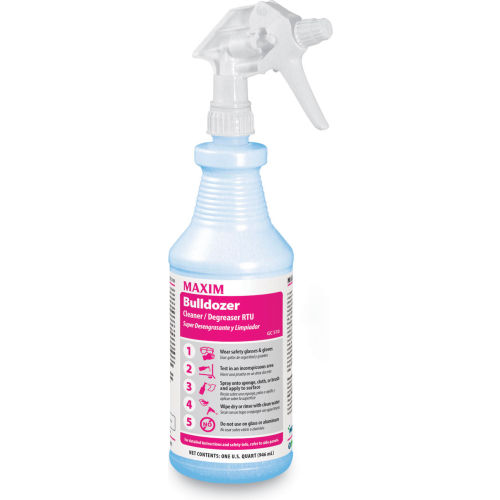 Limpiador y Desengrasante Maxim Bulldozer Listo para Usar, Aroma Limón, 32 oz, 6 por Cartón - WBB3092517