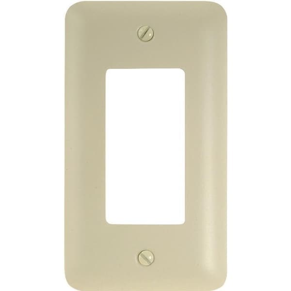Amerelle Wallplate, 5 in L, 2-13/16 in W, 1 -Gang, Steel, Light Almond - 935RAL