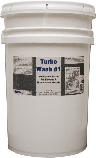 Detco Turbo Wash #1, Limpiador en Polvo para Gabinetes de Spray de Baja Espuma, Cubeta 50 lb - 33701848