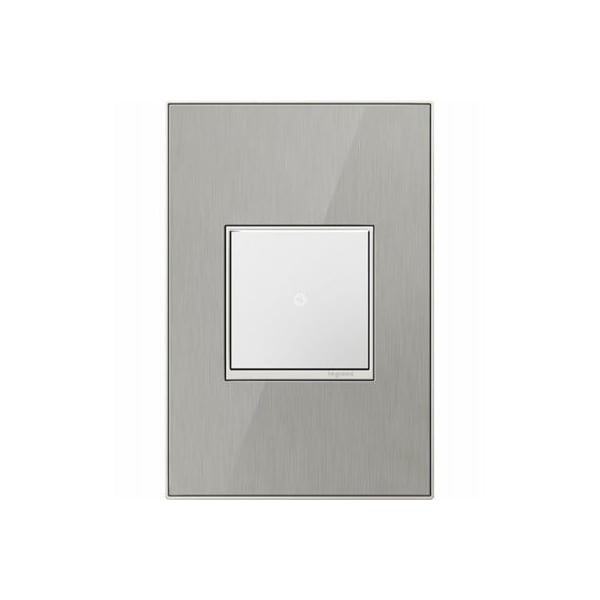 Pass & Seymour 1G BRSH Mirr Wall Plate - AWM1G2MS4
