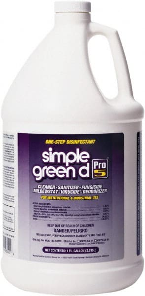 Simple Green d Pro 5 Desinfectante Concentrado de Un Paso, Botella de 1 Galón - 62281001