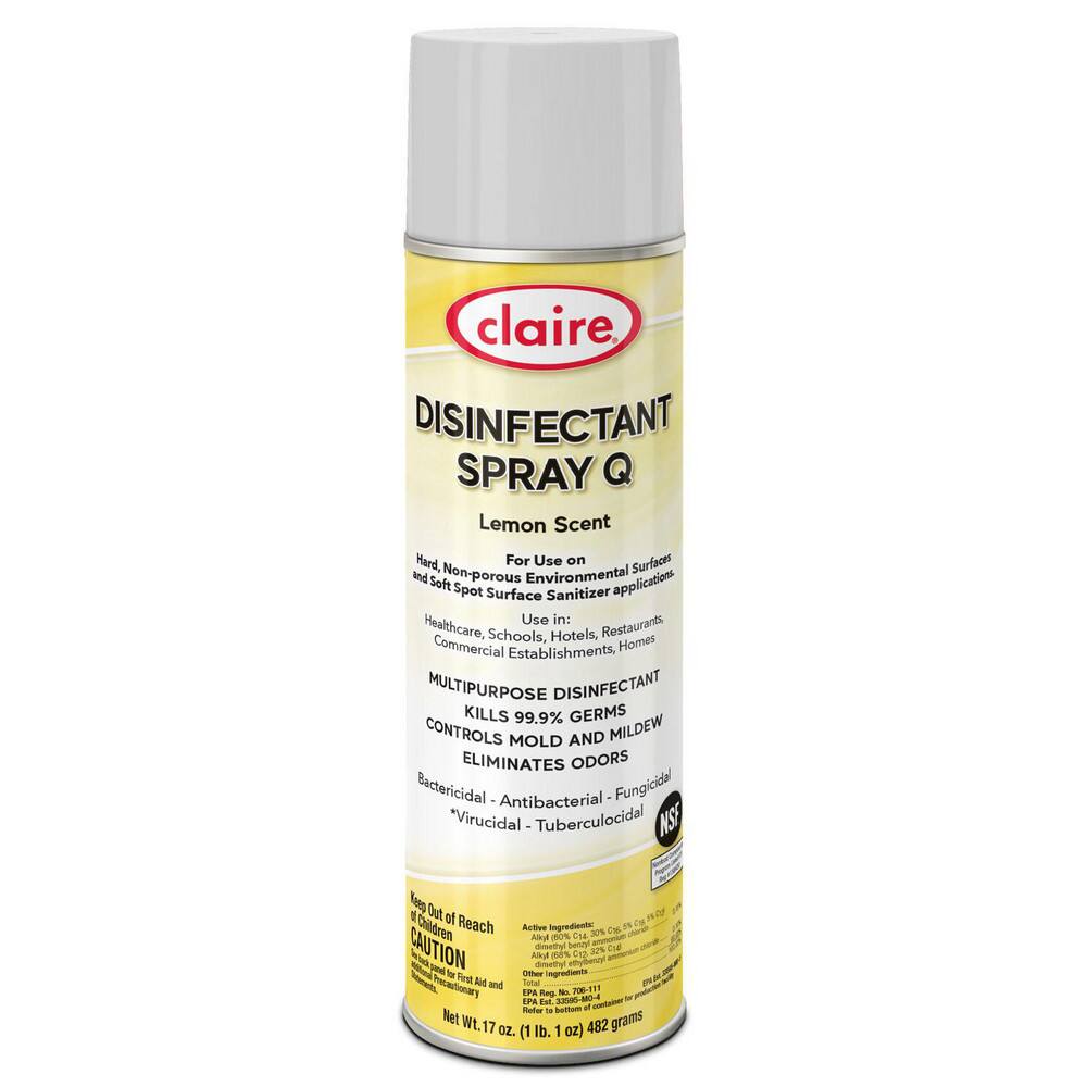 Limpiador Multiusos y Desengrasante Claire Grado Hospitalario, Aerosol 20 oz, Fragancia Limón