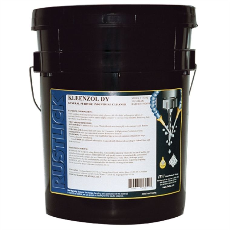 Limpiador Alcalino Soluble en Agua Rustlick Kleenzol DY 76052, Cubeta 5 Galones - ITW-76052
