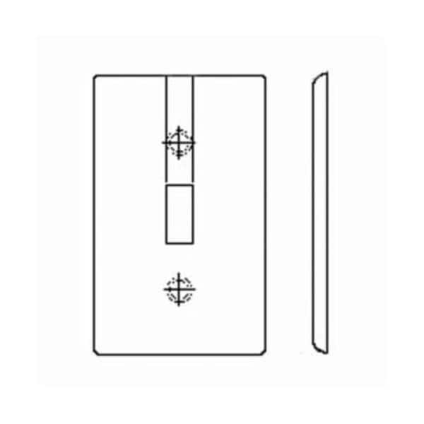 Leviton Wallplates Gy Wp 1G Sgl Outlet 1, 406 Dia - 80704-GY
