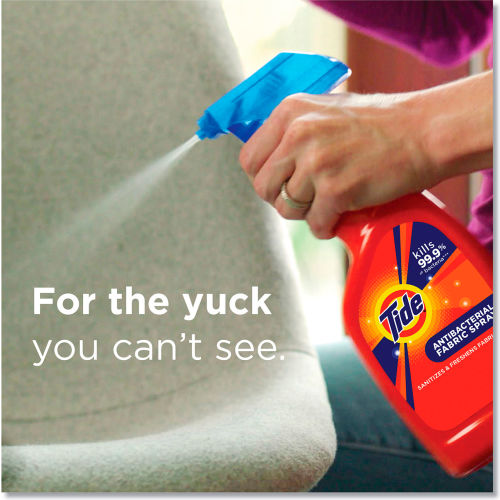 Tide® Antibacterial Spray para Telas, Aroma Ligero, Botella de 22 oz, 6 por Caja - WBB2685260