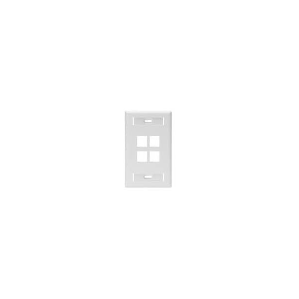 Leviton Number of Gangs: 1 High-Impact Plastic, White - 42080-4WS