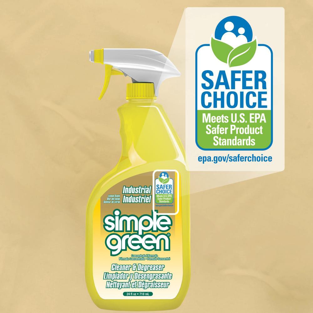 Limpiador y Desengrasante Industrial Simple Green con Aroma a Limón, Botella con Spray de 24 oz - Modelo 73239063
