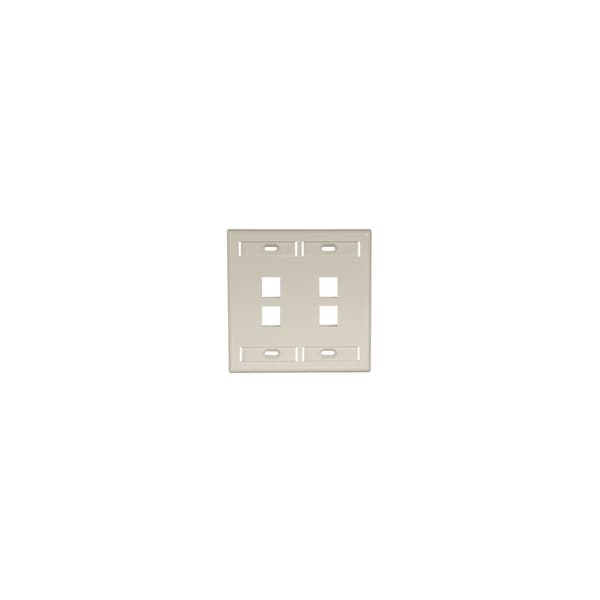 Leviton Number of Gangs: 2 High-Impact Plastic, Ivory - 42080-4IP