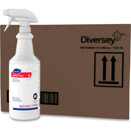 Limpiador Multiusos Diversey™ Spitfire Power, Fórmula Potente, Aroma Pino, Botella Spray 32 oz