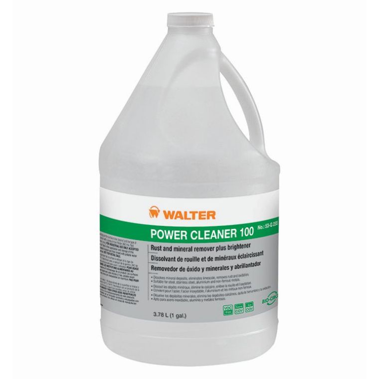 Walter Surface Technologies Power Cleaner 100 Removedor de Óxido y Minerales con Brillecidor, 1 Galón - Modelo 53G255