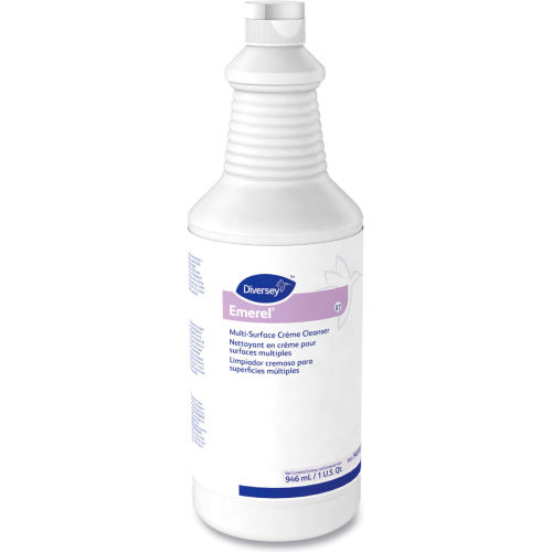Limpiador Cremoso Multisuperficies Diversey™ Emerel, Aroma Fresco, Botella 32 oz, 12/Caja - WBB2685358