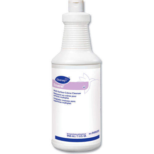 Limpiador Cremoso Multisuperficies Diversey™ Emerel, Aroma Fresco, Botella 32 oz, 12/Caja - WBB2685358