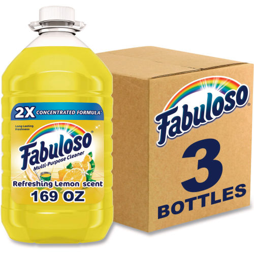 Fabuloso Limpiador Multiusos, Fragancia Limón, Botella 5 Litros (169 oz), Paquete con 3 Piezas - WBB2685285