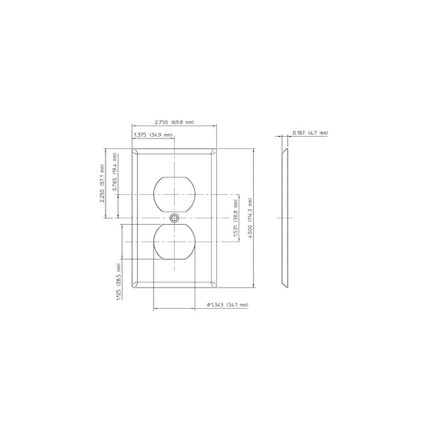 Leviton 2-Port Flush Mount Unloaded, Single Gang Material 430 S/S - 84003