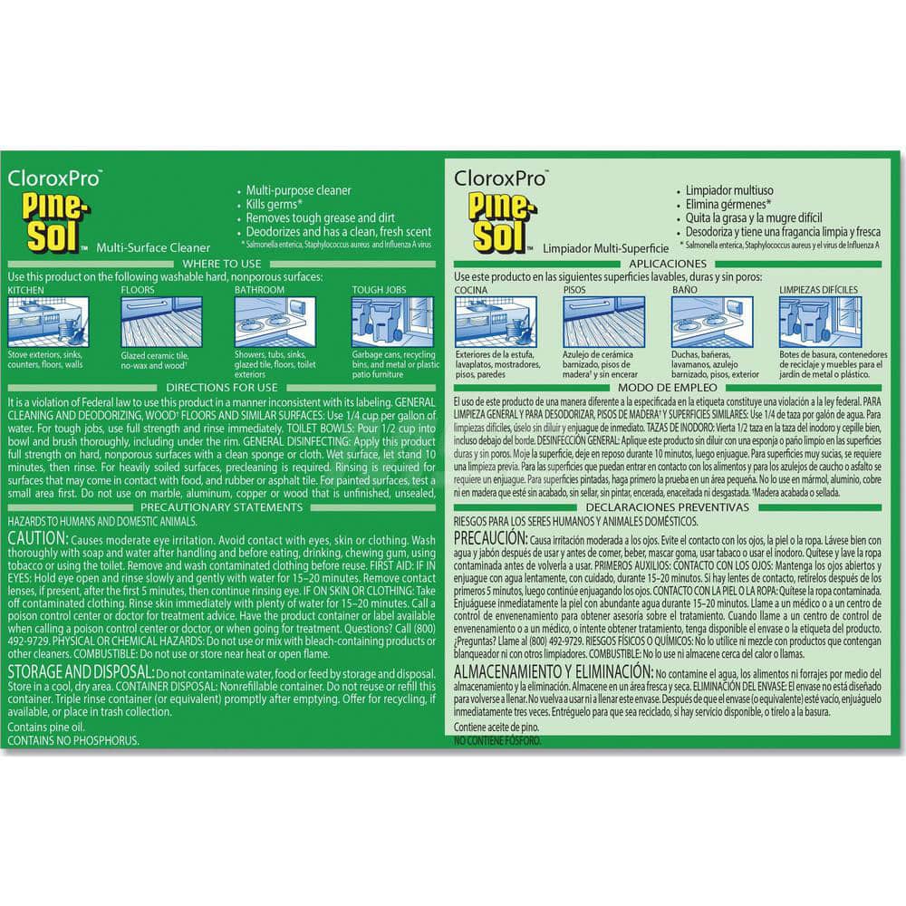 Limpiador Multiusos y Desinfectante Pine-Sol Original 144 oz (4.26 L) - Fragancia Pino