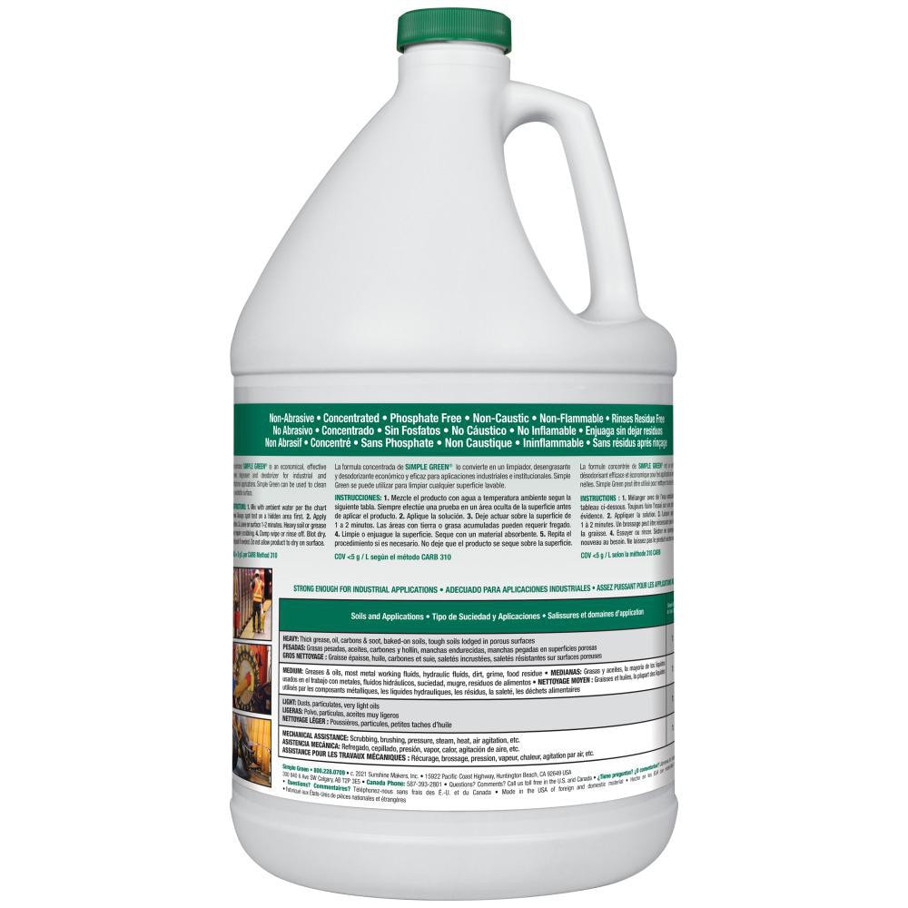 Limpiador y Desengrasante Industrial Simple Green Concentrado, Botella 1 Galón - 89887517