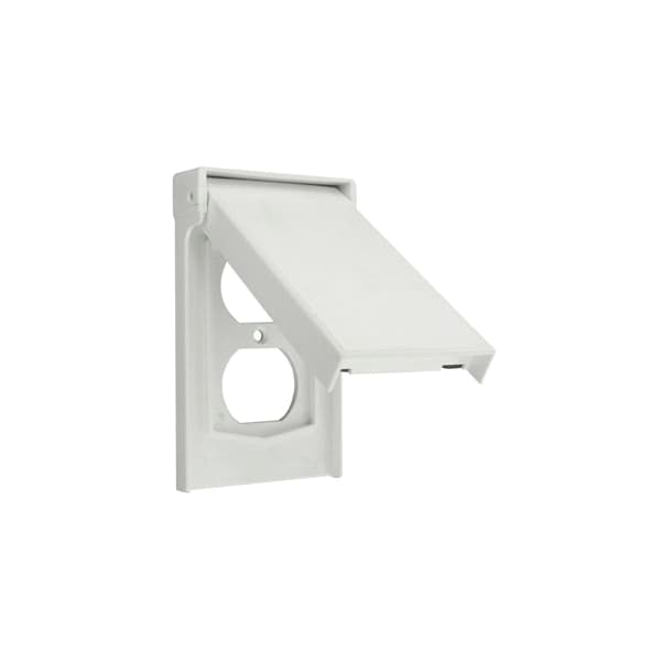 Leviton Wallplates 1 Gang Recep Vert Flip Covr Wht - 4978-W