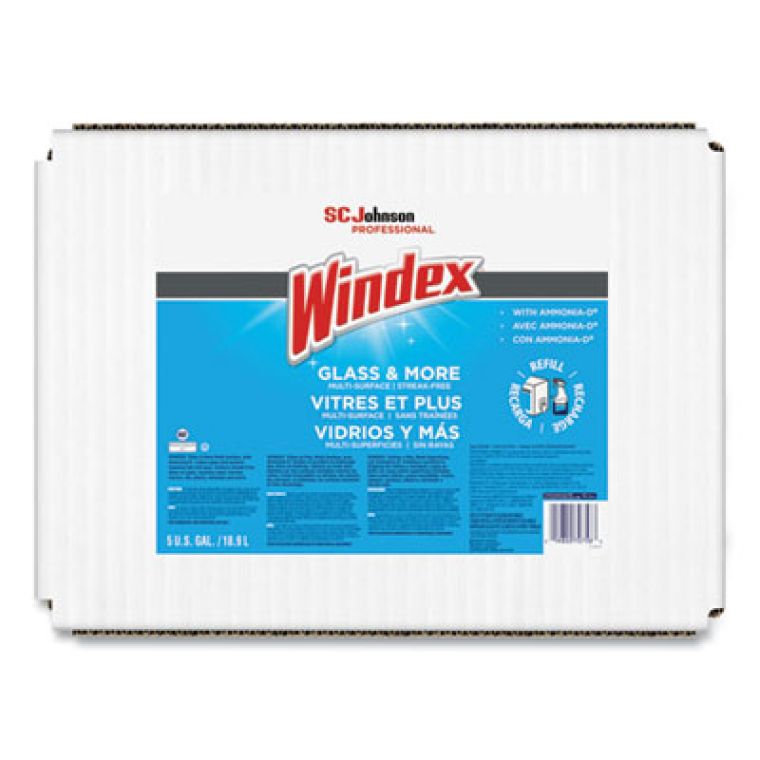 Limpiador de Vidrios SC Johnson con Ammonia-D, Dispensador Bag-In-Box 5 Galones - Modelo AF8058