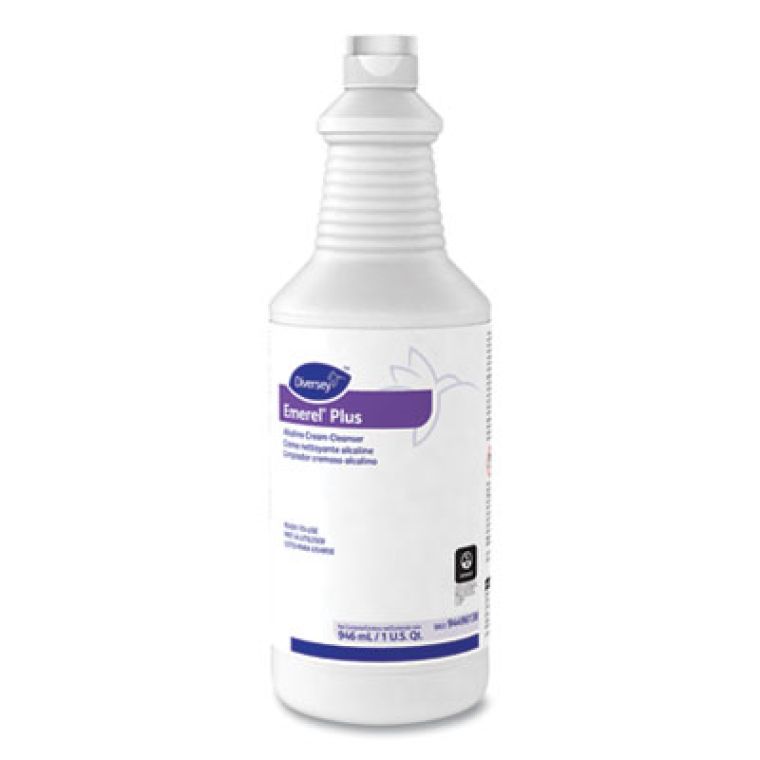 Limpiador Cremoso Diversey Emerel Plus, Sin Aroma, Botella de 32 oz, 12 por Cartón - AF7430