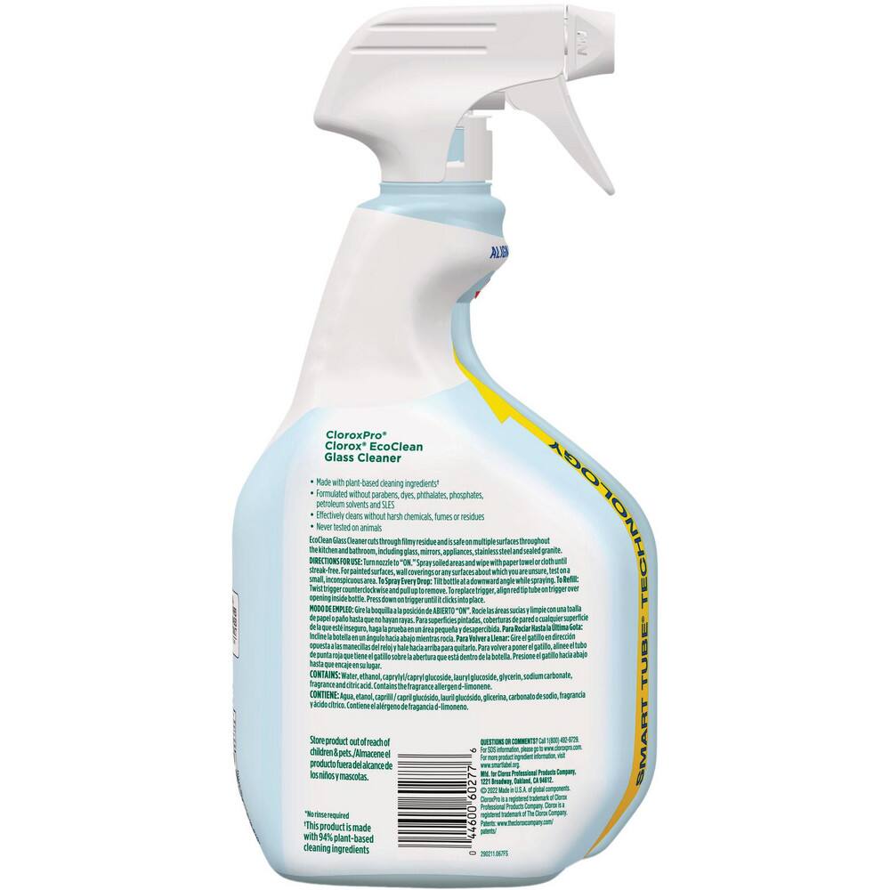 Limpiador de Vidrios Clorox Listo para Usar, Botella de 32 oz, Sin Aroma, Base de Amoníaco