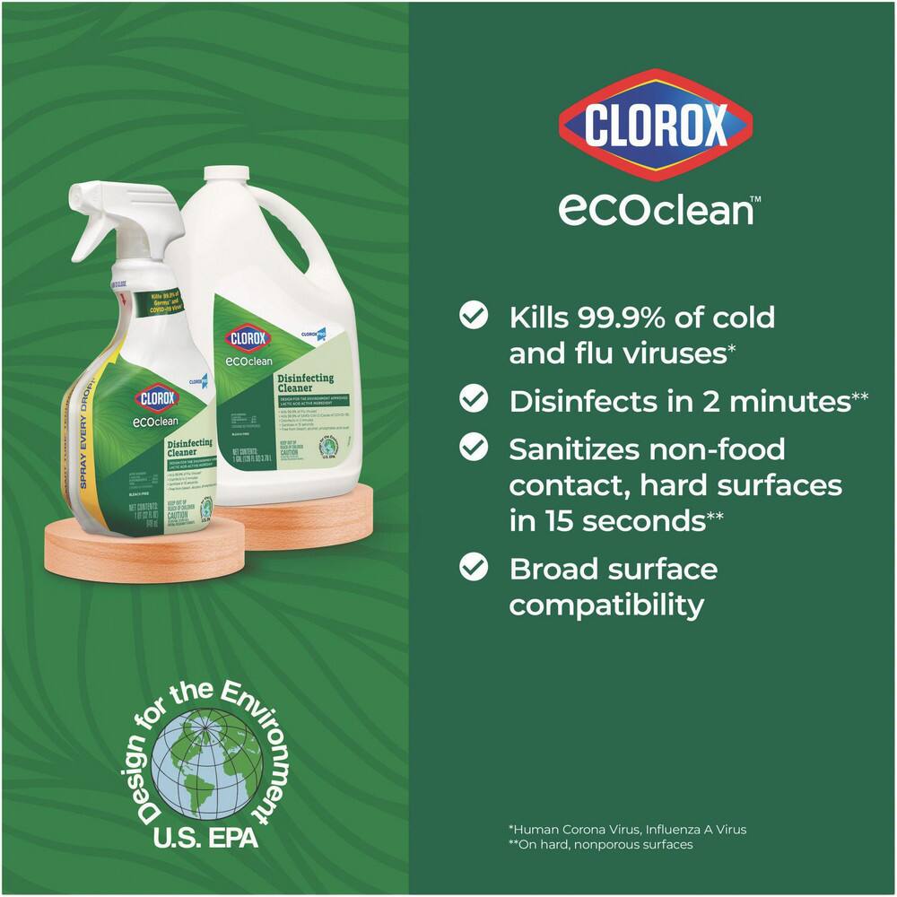 Clorox Limpiador y Desinfectante - Botella Recarga 3.78 L (128 oz), Sin Fragancia - Modelo 72906787