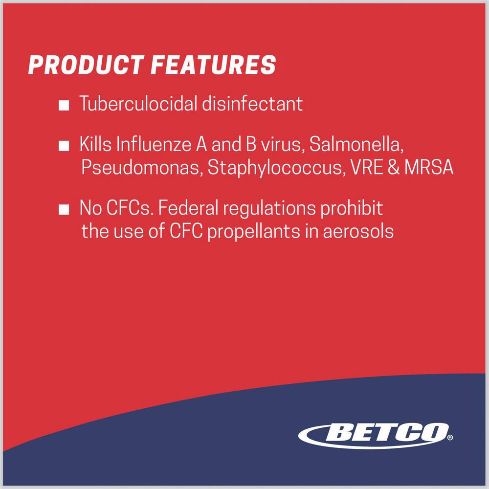 Limpiador Multiusos Betco Aerosol Desinfectante 439 ml - Aroma Cítrico y Floral