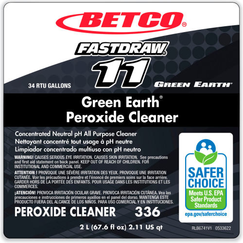 Limpiador de Peróxido Betco Green Earth, Aroma Menta Fresca, Botella 2L, 4 por Caja - WBB3177423