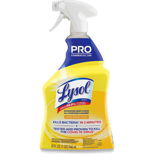 Professional Lysol LYSOL® Advanced Deep Clean All Purpose Cleaner, Lemon Breeze, 32 Oz. Trigger Spray Bottle - WBB3037917