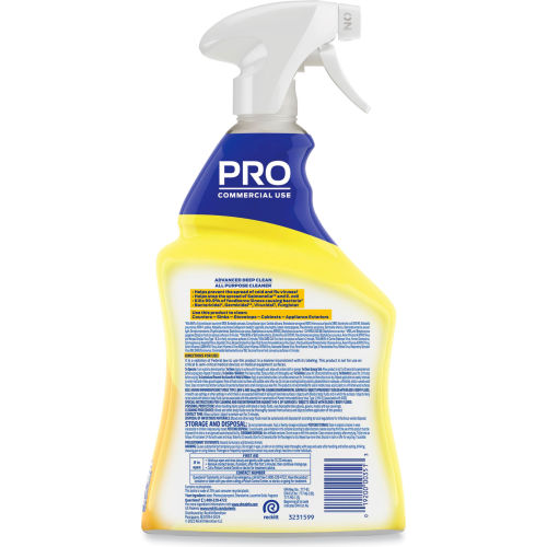 Professional Lysol LYSOL® Advanced Deep Clean All Purpose Cleaner, Lemon Breeze, 32 Oz. Trigger Spray Bottle - WBB3037917