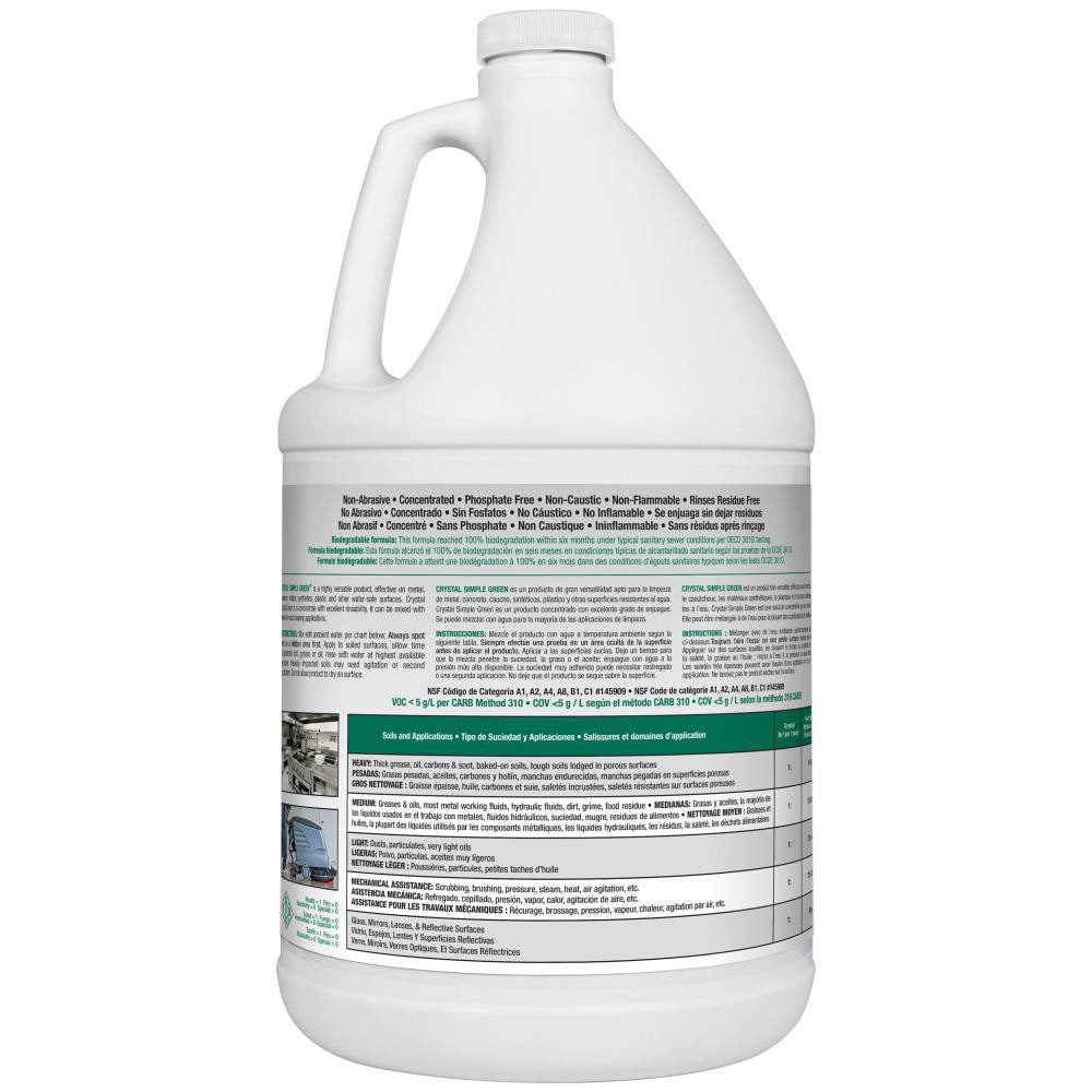 Simple Green Crystal Industrial Cleaner & Degreaser, 1 gal Bottle - 89887566