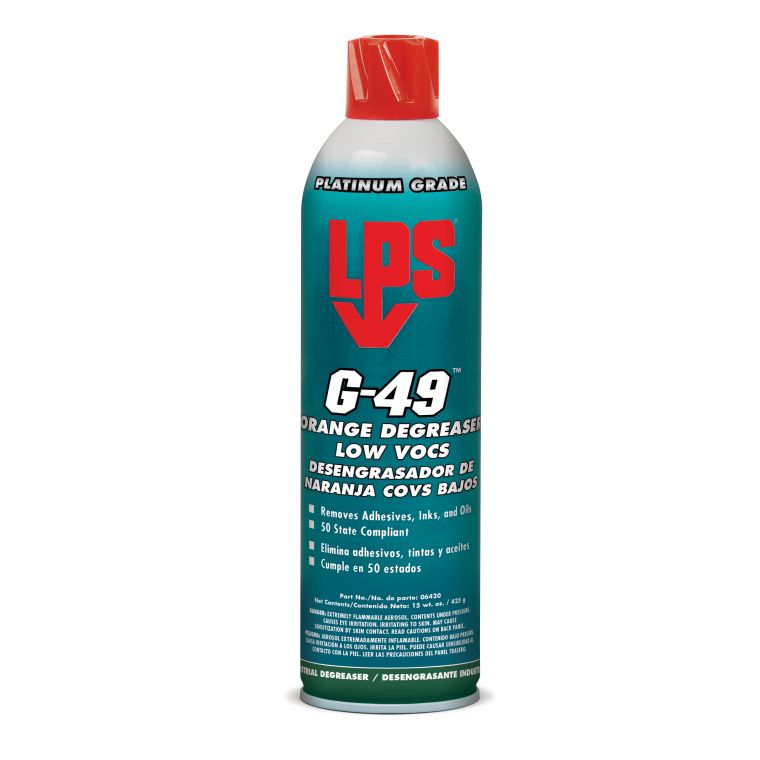 LPS LPS 06420 G-49 Orange Degreaser Low VOCs, 15oz. Net Aerosol - ITW-06420