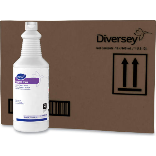Diversey Diversey™ Emerel Plus Cream Cleanser, Odorless, 32 oz. Squeeze Bottle, 12/Case - WBB2685378