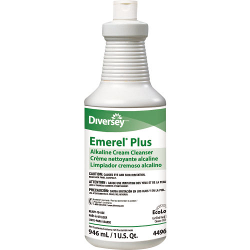 Diversey Diversey™ Emerel Plus Cream Cleanser, Odorless, 32 oz. Squeeze Bottle, 12/Case - WBB2685378