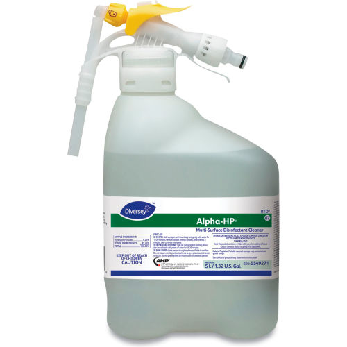 Diversey Diversey™ Alpha-Hp Concentrated Multi-Surface Cleaner, Citrus Scent, 5,000 Ml Rtd Bottle - WBB3037812