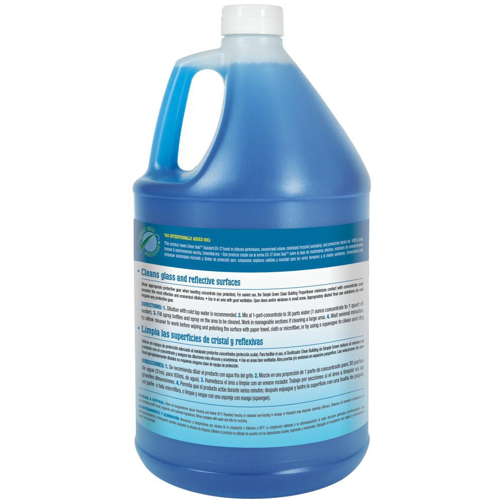 Simple Green Clean Building Glass Cleaner Concentrate, 1 gal Bottle - 86046224