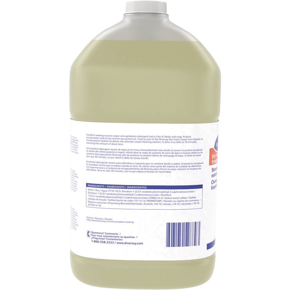 Diversey Dry Foam Shampoo & Encapsulation Cleaner:  1 gal, Jug, - 2985984