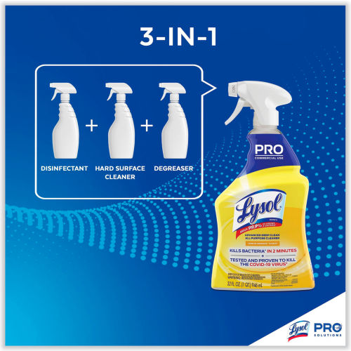 Professional Lysol Professional LYSOL® Brand Advanced Deep Clean All Purpose Cleaner, Lemon Breeze, 32 oz, 12/Carton - WB615156